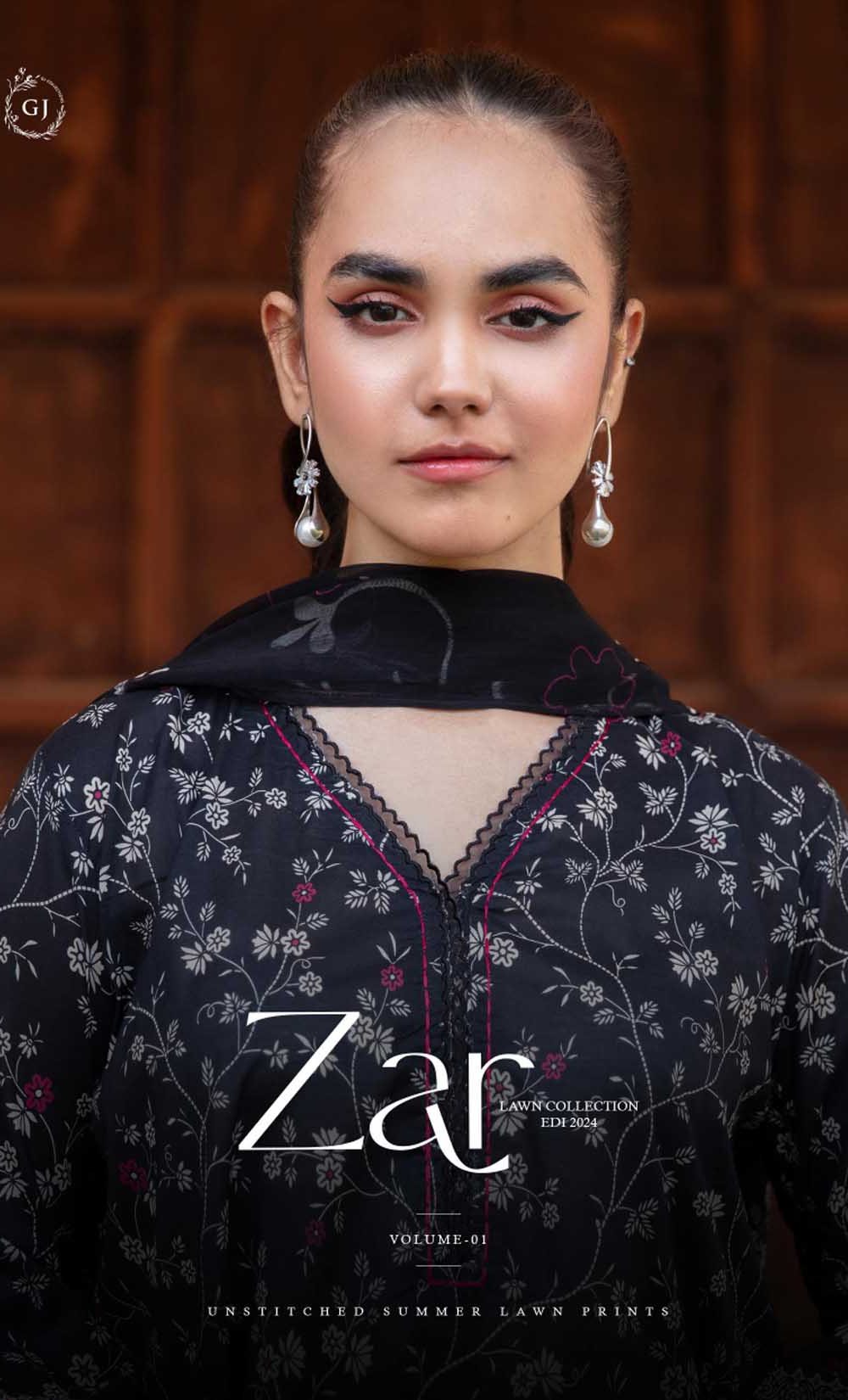 Zar Lawn Collection Edi 2024 Vol-1