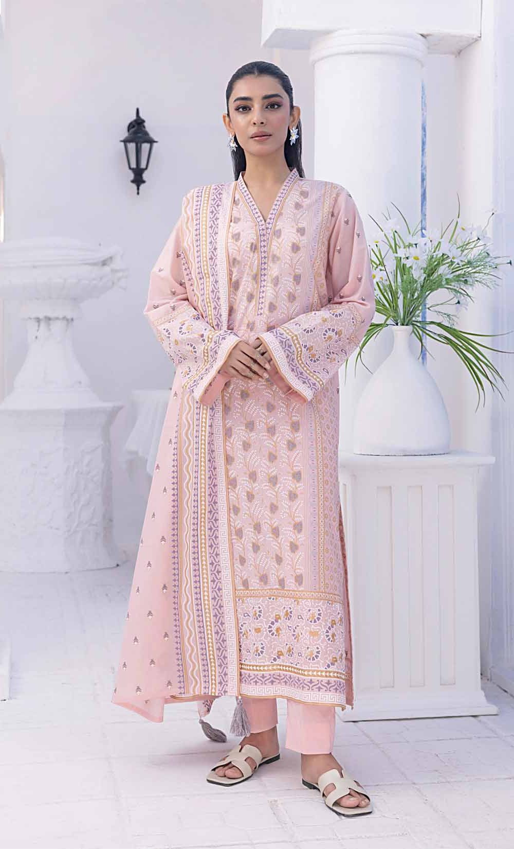 03 PIECE UNSTITCHED PEARL PRINTED