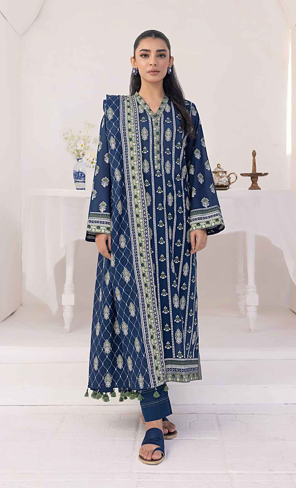 03 PIECE UNSTITCHED PEARL PRINTED