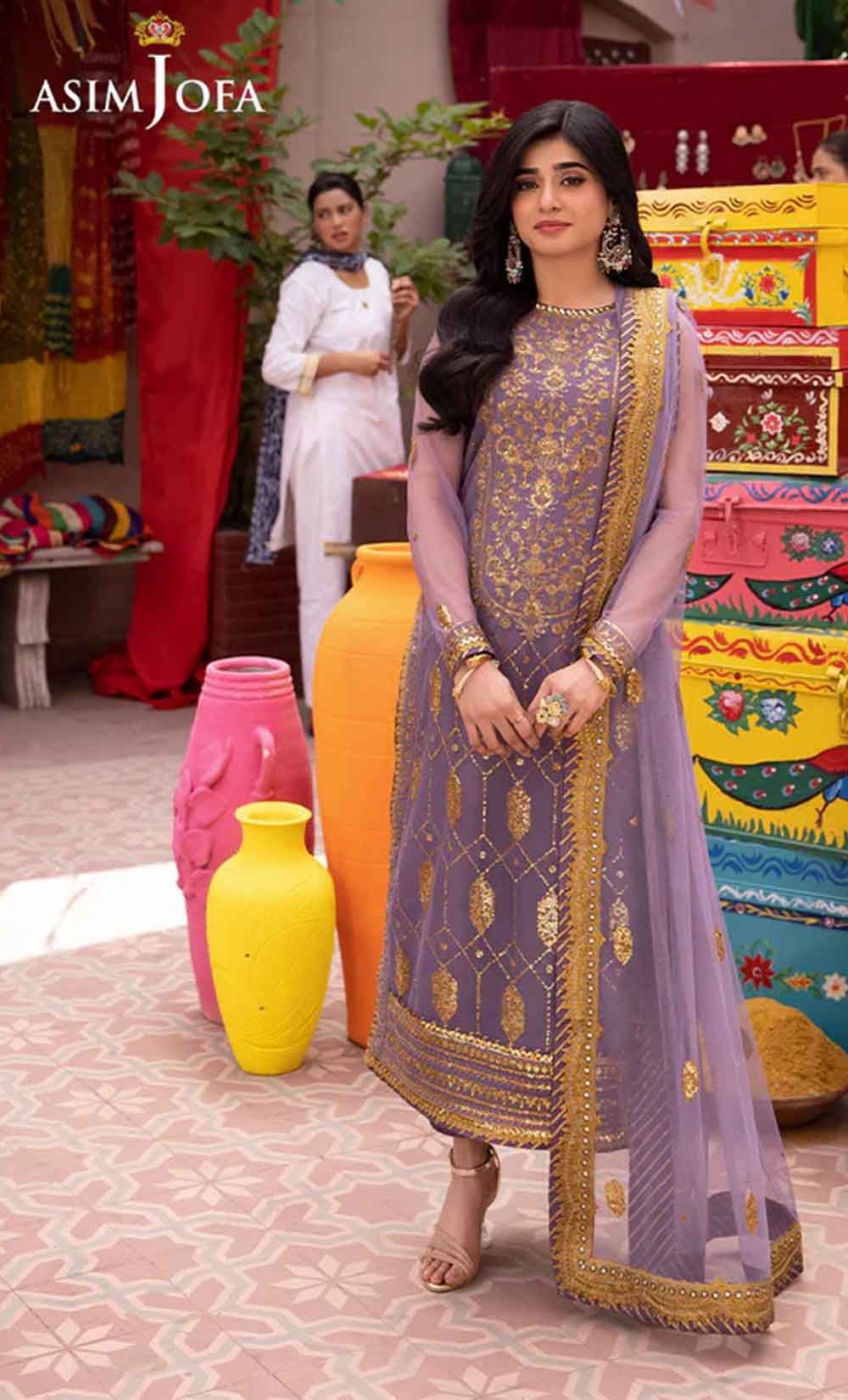 AJEM-02 EMBROIDERED NET 3 PCS